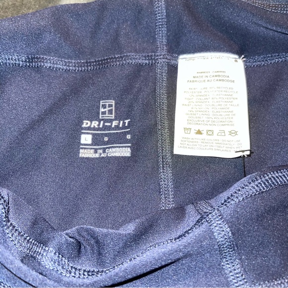 NWT Nike Court Dry Elevated Essentials Dry Fit Women’s Size L Tennis Skirt Blue - Picture 8 of 11